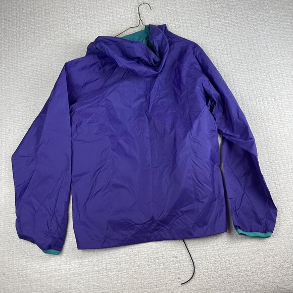 VTG Sierra Designs Medium Nylon Retro Purple Full Zip Hooded Windbreaker Jacket - Picture 13 of 16